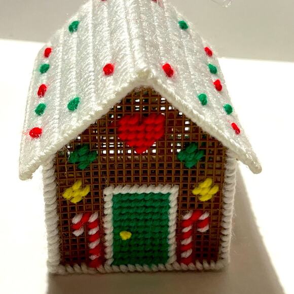 Cross stitch vintage Christmas ornaments: set of 2 - Picture 2 of 7